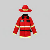 Boys' Halloween Firefighter Costume With Fire Chief Badge And Reflective Stripes For Authentic Details - Image 1