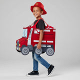 Boys' Halloween Firefighter Costume With Fire Chief Badge And Reflective Stripes For Authentic Details - Image 7