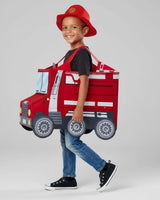 Boys' Halloween Firefighter Costume With Fire Chief Badge And Reflective Stripes For Authentic Details - Image 7