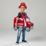 Boys' Halloween Firefighter Costume With Fire Chief Badge And Reflective Stripes For Authentic Details - Image 4