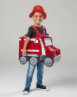 Boys' Halloween Firefighter Costume With Fire Chief Badge And Reflective Stripes For Authentic Details - Image 4