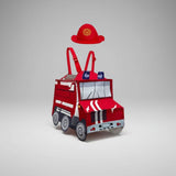 Boys' Halloween Firefighter Costume With Fire Chief Badge And Reflective Stripes For Authentic Details - Image 2