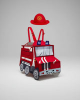 Boys' Halloween Firefighter Costume With Fire Chief Badge And Reflective Stripes For Authentic Details - Image 2