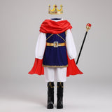 Boys' Halloween Prince Costume With Crown And Scepter For Royal Dress Up Party - Image 5
