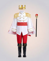 Boys' Halloween Prince Costume With Crown And Scepter For Royal Dress Up Party - Image 2