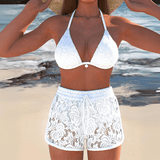 Women's Bikini Set Adjustable Halter Top Lace