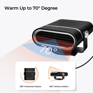 Car Heater Defroster Portable With Quick Heat 30s Compact Warmth Comfort And 30-Second Warm-Up Without Idling The Engine - Image 8