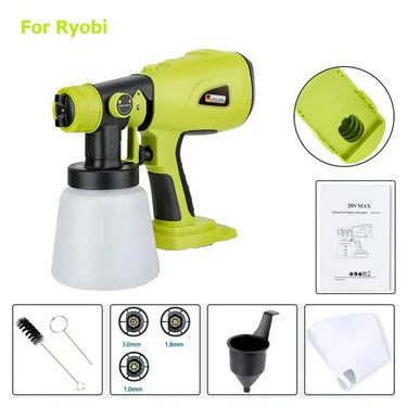Cordless Paint Sprayer Handheld Electric With Portable Adjustable Spray Patterns Cuts Painting Time In Half - Image 7