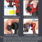 Cordless Paint Sprayer Handheld Electric With Portable Adjustable Spray Patterns Cuts Painting Time In Half - Image 5