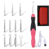 Crochet Hook Set With LED Light Interchangeable Tips For Better Visibility And Flexible Crafting Projects - Image 6