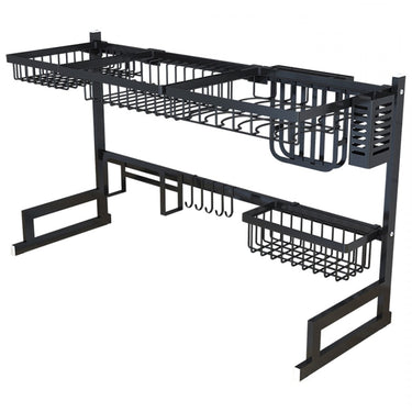Dish Drying Rack Over Kitchen Sink Stainless Steel Organizer With Large Storage Shelves - Image 4