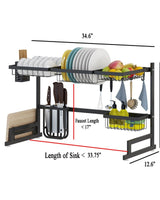 Dish Drying Rack Over Kitchen Sink Stainless Steel Organizer With Large Storage Shelves - Image 7