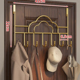 Door Mounted Coat Rack with Adjustable Cloud-Shaped Hooks and Over the Design - Image 3