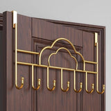 Door Mounted Coat Rack with Adjustable Cloud-Shaped Hooks and Over the Design - Image 1