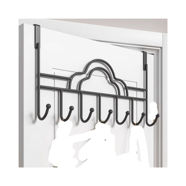 Door Mounted Coat Rack with Streamlined Over the Design and Cloud Shape - Image 5