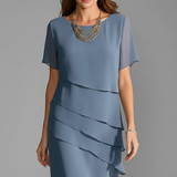 Dress for Women Women's Short Short Sleeve Dress Knee Length - Image 2