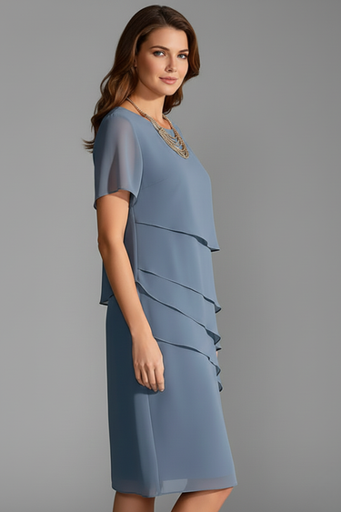 Dress for Women Women's Short Short Sleeve Dress Knee Length - Image 6