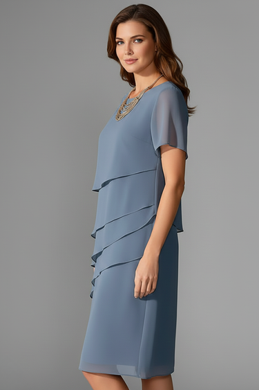 Dress for Women Women's Short Short Sleeve Dress Knee Length - Image 7