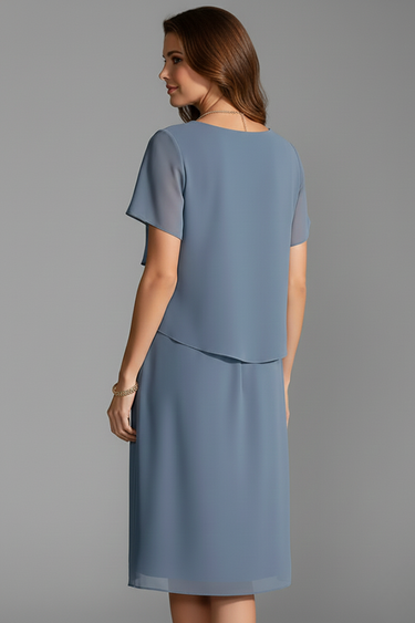Dress for Women Women's Short Short Sleeve Dress Knee Length - Image 8