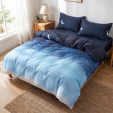 Duvet Cover Set Reversible Microfiber Gradient Solid Design - Image 1