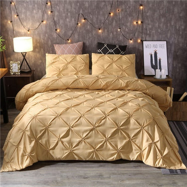 Duvet Cover Set Quilted Diamond Pintuck Bedding - Image 3