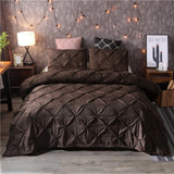 Duvet Cover Set Quilted Diamond Pintuck Bedding - Image 5