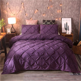 Duvet Cover Set Quilted Diamond Pintuck Bedding - Image 6