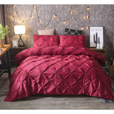 Duvet Cover Set Quilted Diamond Pintuck Bedding - Image 7