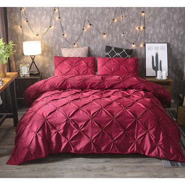 Duvet Cover Set Quilted Diamond Pintuck Bedding - Image 7