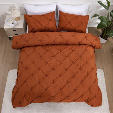 Duvet Cover Set Quilted Diamond Pintuck Bedding - Image 8