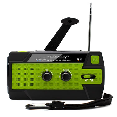 Emergency Radio Beacon With Solar Panel Hand Crank And LED Flashlight - Image 2