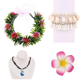 Flower Crown Necklace Set Halloween Costume Accessories And With Tropical And Beads - Image 6