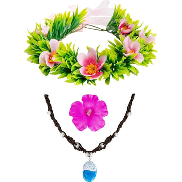 Flower Crown Necklace Set Halloween Costume Accessories And With Tropical And Beads - Image 5