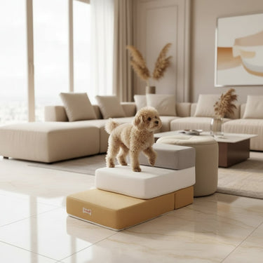 Foam Pet Access Steps With Breathable Mesh Cover - Image 1