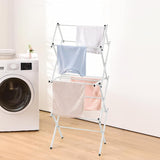 Foldable Clothes Drying Rack With 3-Tier Multi-Level Design Portable Garment Drying Rack For Indoor & Outdoor Use Lightweight And Easy Storage - Image 2
