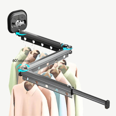 Folding Clothes Drying Rack AluFlex Séchoir À Linge Pliable En Aluminium Avec Fixation Par Ventouse - Image 1