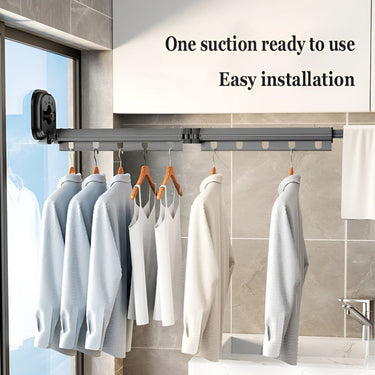 Folding Clothes Drying Rack AluFlex Séchoir À Linge Pliable En Aluminium Avec Fixation Par Ventouse - Image 2