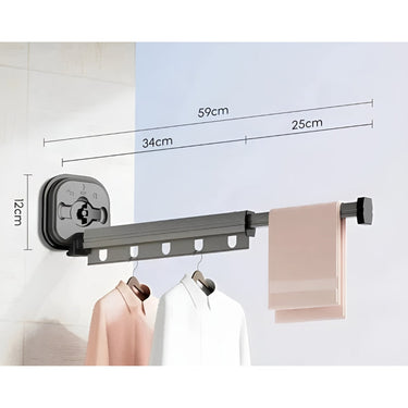 Folding Clothes Drying Rack AluFlex Séchoir À Linge Pliable En Aluminium Avec Fixation Par Ventouse - Image 11