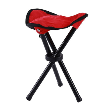 Folding Tripod Stool Collapsible Fabric Seat Compact - Image 4