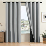 Full Blackout Thermal Curtains With Insulated Grommet Panels For Total Darkness And Noise Reduction - Image 14