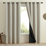 Full Blackout Thermal Curtains With Insulated Grommet Panels For Total Darkness And Noise Reduction - Image 15