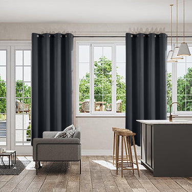Full Blackout Thermal Curtains With Insulated Grommet Panels For Total Darkness And Noise Reduction - Image 3