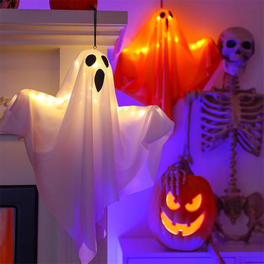 Glowing Ghost Decoration Halloween Decoration Glowing Fabric Design Battery Powered Light - Image 2