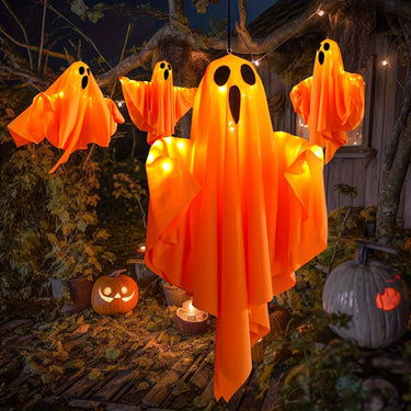 Glowing Ghost Decoration Halloween Decoration Glowing Fabric Design Battery Powered Light - Image 6