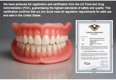Glue Dentures Full Upper And Lower Set With Fda Registration For Comfort And Security - Image 3