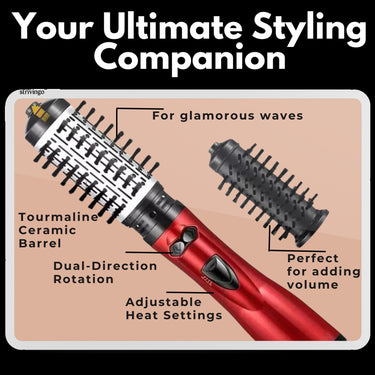 Hair Dryer Styler Rotating 2-in-1 Volumizing Brush System With Adjustable Directions And Three Temperature Levels - Image 6