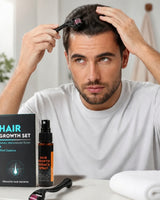Hair Growth Set With Derma Microneedle Roller And 30ml Natural Essence - Image 2
