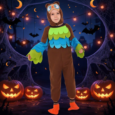 Halloween Costume Kids' Dinosaur Pirate Vampire Animal With Plush Fleece Hood Mittens And Shoe Covers - Image 4