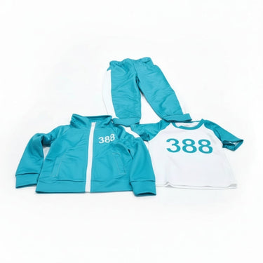 Halloween Costume Kids' Three-Piece Set With Numbers And Side Stripes Tracksuit - Image 10