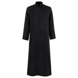 Halloween Costume Priest Cassock Robe With Button Front For Clergy Outfit - Image 4